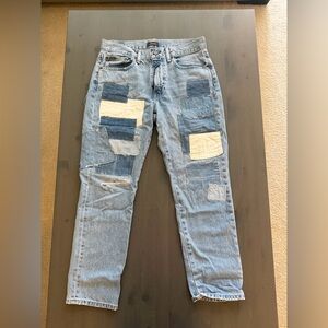 Ralph Lauren Blue and Cream Patchwork Jeans